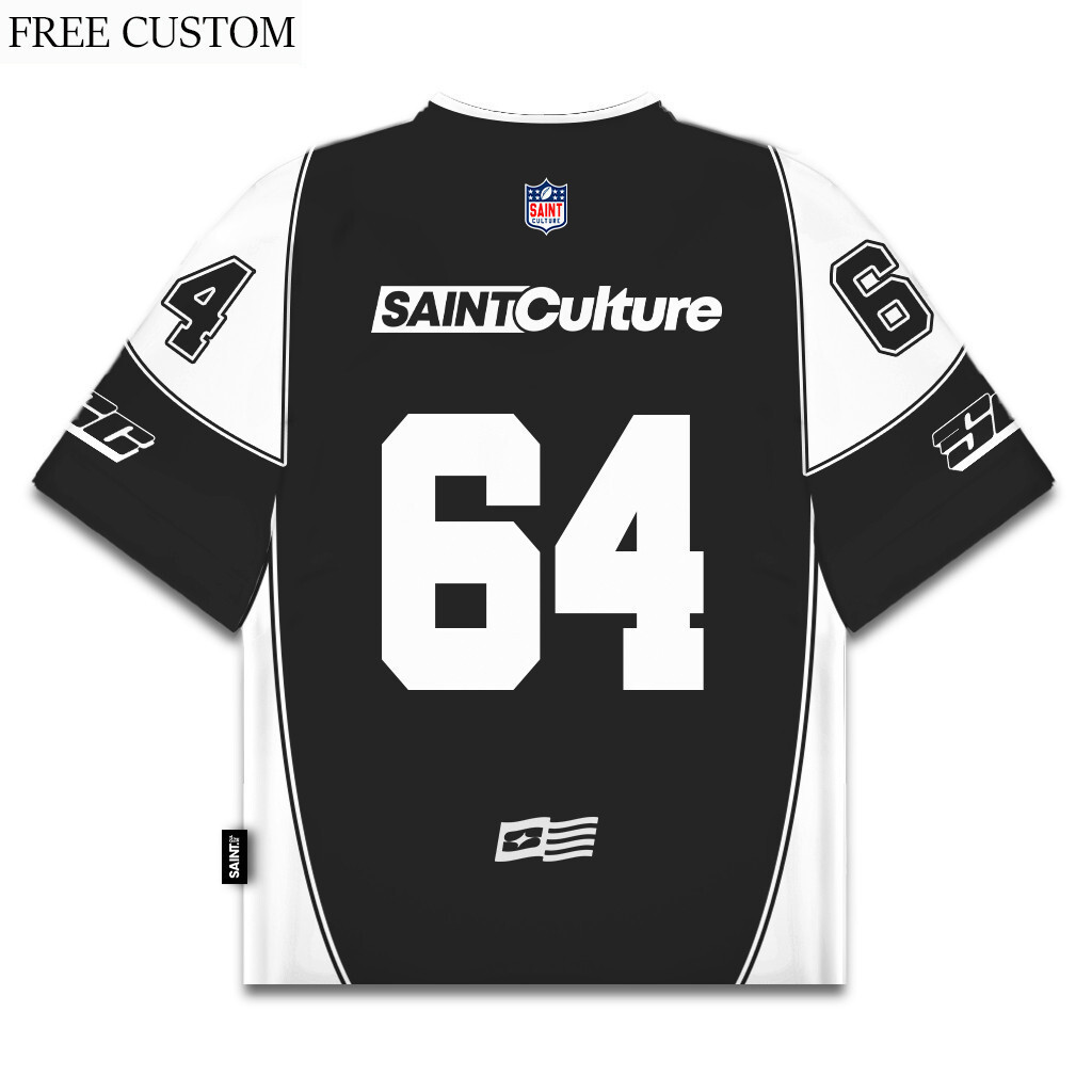 [ชื่อที่กําหนดเองฟรี] Black Nardo 64 Jersey Vintage Oversize Rugby Retro Streetwear Y2k Boxy Oversiz