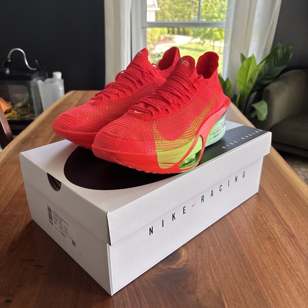 ♞Nike Air Zoom Alphafly NEXT% 3 Bright Crimson Lime FD8311-600 Mens pv531 AGD