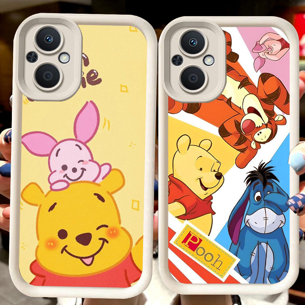 H52 Winnie the Pooh ปลอกสีขาวสําหรับ OPPO Reno 8Z 7 7Z ค้นหา X5 8 Lite 5G