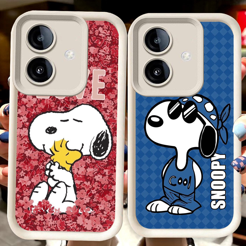 H87 Snoopy ปลอกสีขาวสําหรับ OPPO A3X A3 A79 A5 A5X Pro 5G