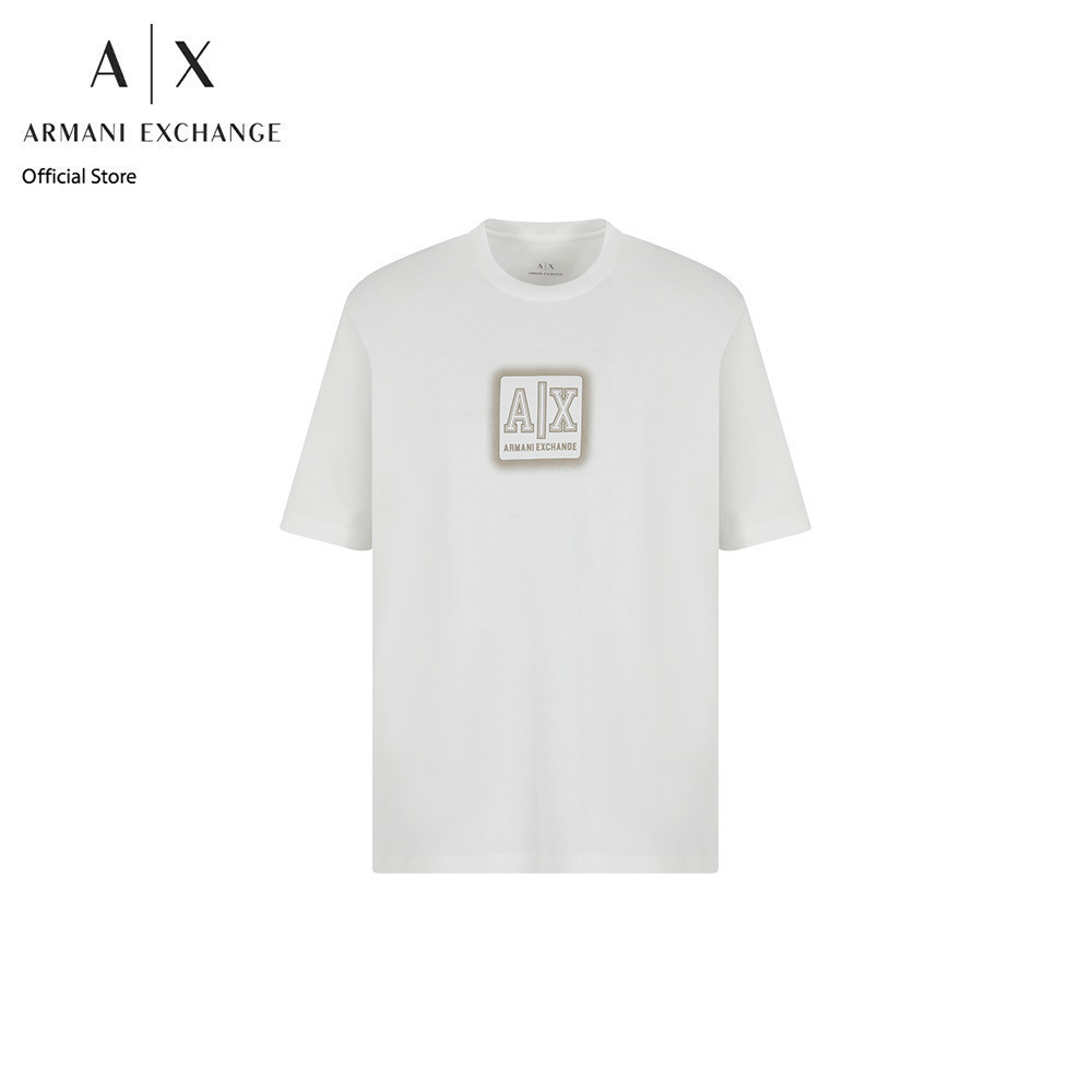 ♞,♘Armani Exchange เสื้อยืดผู้ชาย รุ่น XM000545-AF10361-U0009 - สีออฟไวท์ KJG