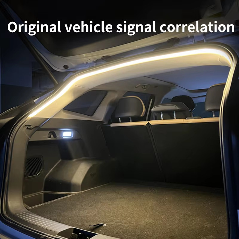 （ ท้องถิ่น ）2/4m รถความสว่างสูง Trunk Ambient Light ตกแต่งภายในสายไฟ Led ฟรีการตรวจจับอัตโนมัติ Tailgate Light Strip ราคา ถูกที่สุด ดีลบีเคเค แกลเลอรีภาพที่ 7