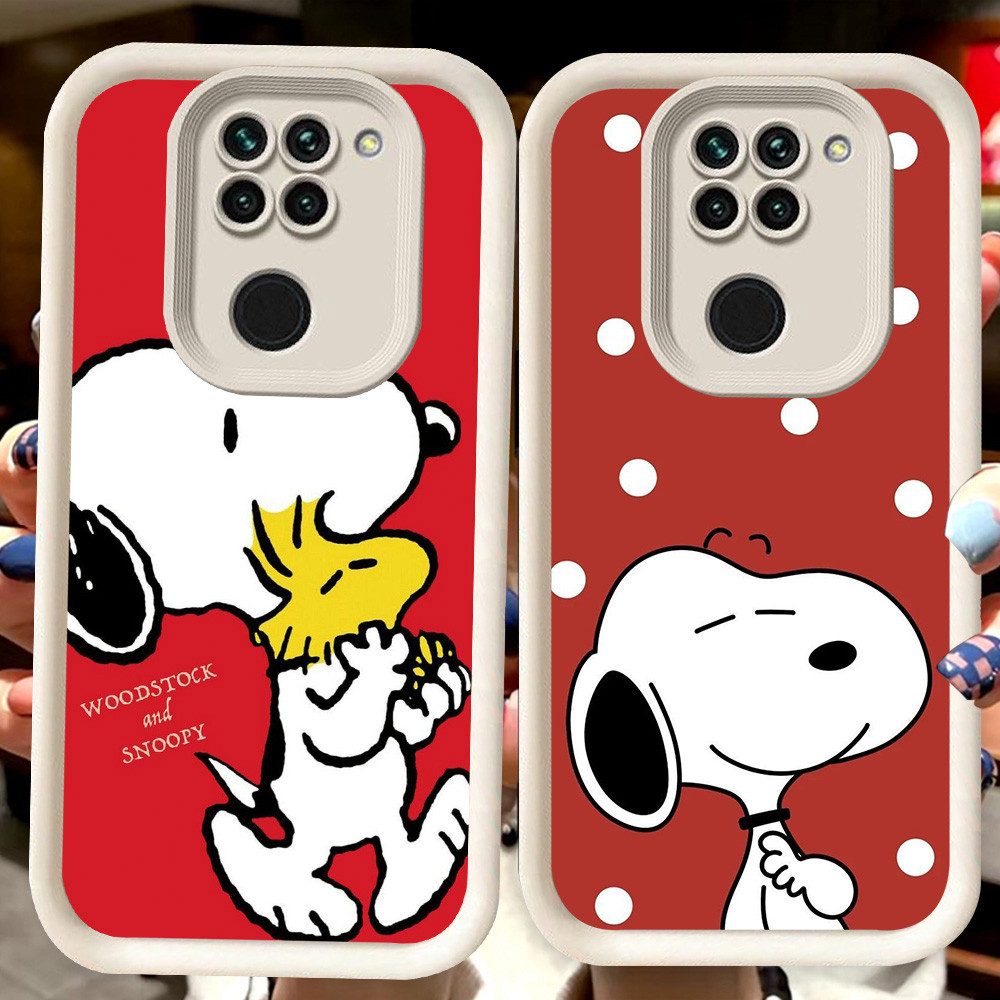 H87 Snoopy ปลอกสีขาวสําหรับ Xiaomi Redmi Note 9 8 9S Pro Max