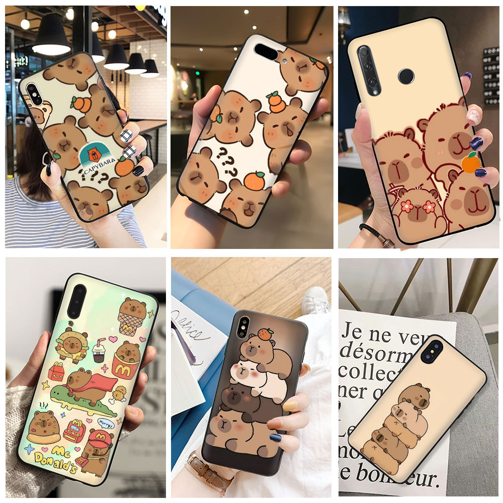 เคสโทรศัพท์แบบนุ่ม Capybara 9Q6C สําหรับ Samsung Galaxy S6 S6Edge S7 S7Edge S8 S8Plus