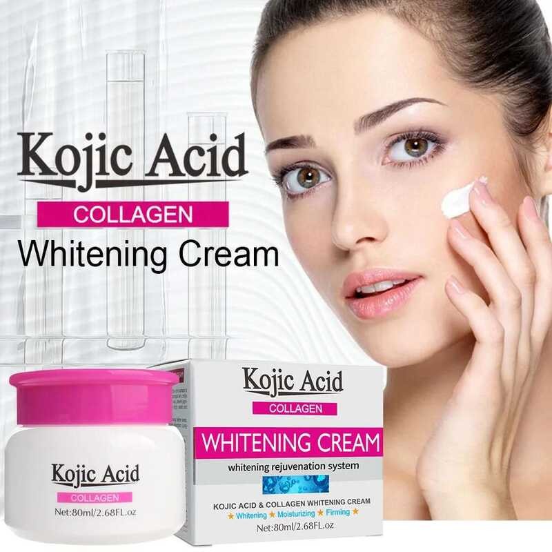 ▥ Kojic Acid Firming Face Cream สบู่ + เซรั่มยกคอ Anti-Aging ลบริ้วรอย Moisturizer Whitening Sk