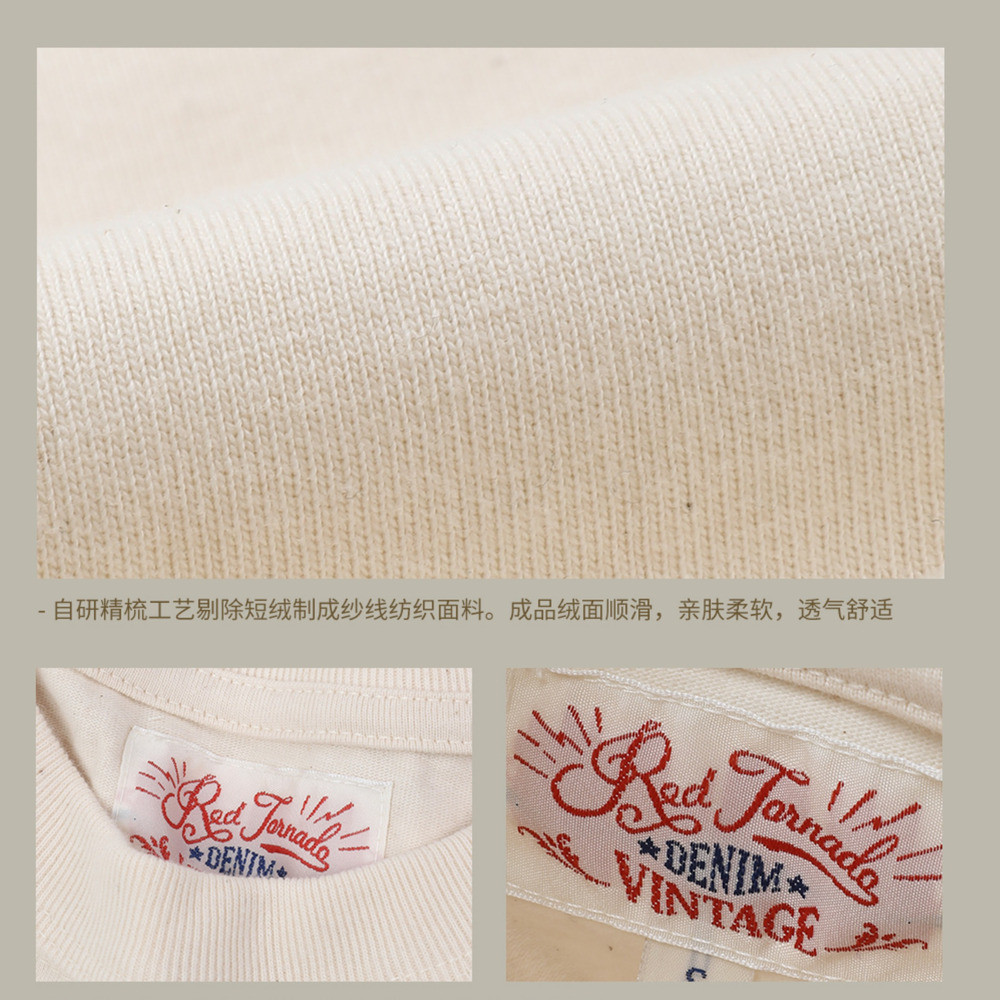 GRND American เสื้อยืดผู้ชายสีทึบฤดูร้อนคอไลน์ขนาดเล็กเสื้อยืดแขนสั้น - รูปที่ 5