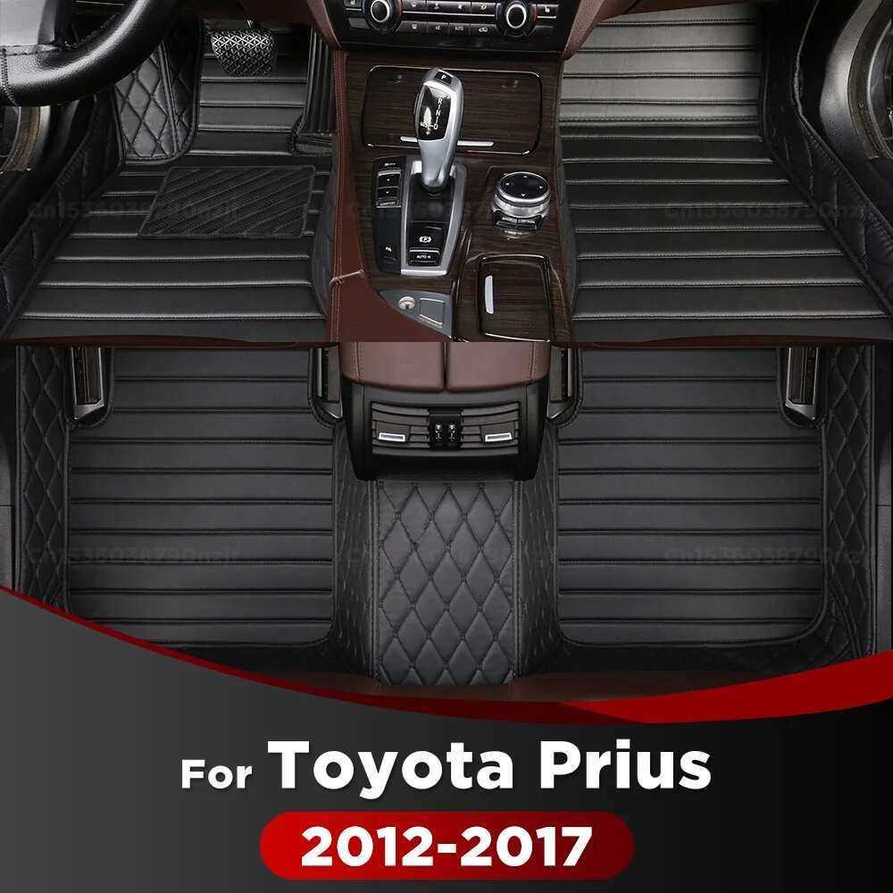 RHD สําหรับ Toyota Prius 2012 2013 2014 2015 2016 2017 รถเสื่อ Custom Auto แผ่นรถยนต์พรมฝาครอบอุปกรณ