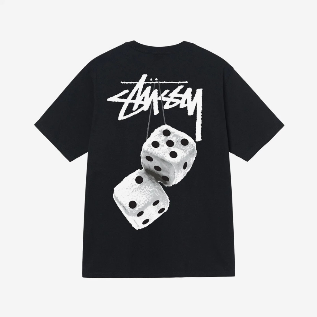 ♞เสื้อยืด Stussy Fuzzy Dice แท้ 100%  เสื้อยืด Stussy Fuzzy Dice แท้ 100%  WHF