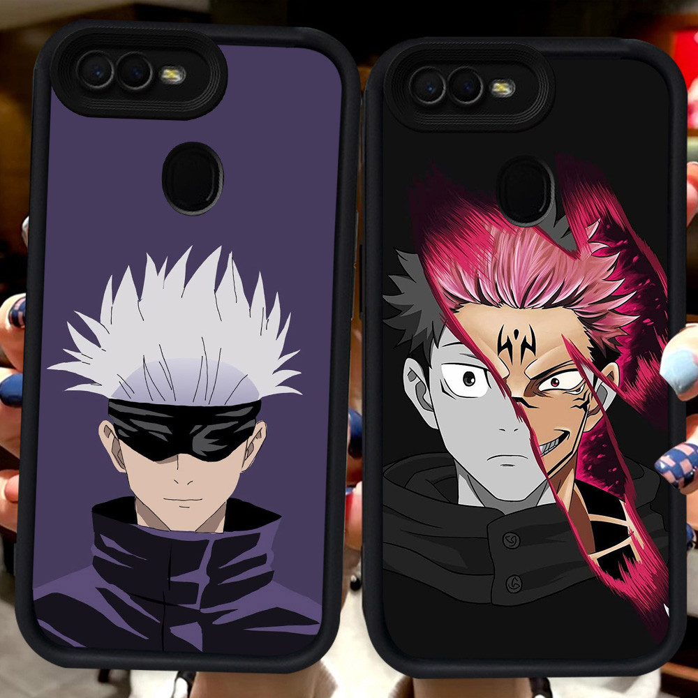 ปลอกสีดําสําหรับ OPPO A5 F9 F7 A1K A3S A7 A12E A12 F5 A12s A5S Pro H85 Jujutsu Kaisen