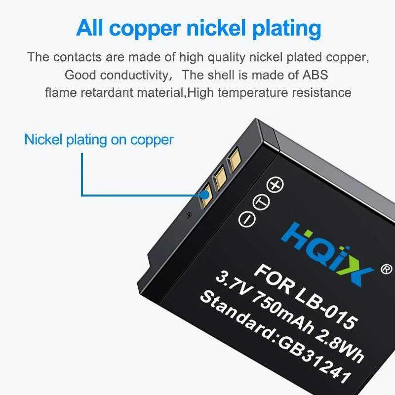 ❃ HQIX  สําหรับ Kodak PIXPRO Wpz2 กล้องดิจิตอล Lb-015 Dual Charger แบตเตอรี่ ❃