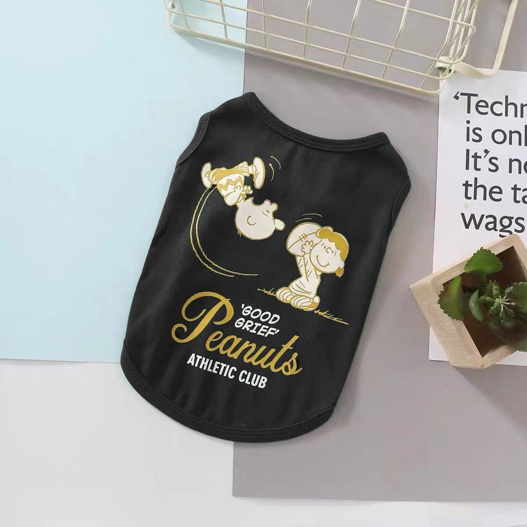 ลูกสุนัขเสื้อผ้าฤดูร้อนบางผ้าฝ้ายเสื้อกั๊กสัตว์เลี้ยงเท็ดดี้บิชอนยอร์คเชียร์แมวเสื้อยืดสุนัขขนาดเล็ก - รูปที่ 4