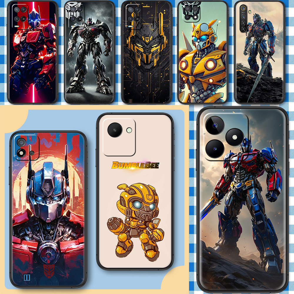 สําหรับRealme C51S C67 C68 C63 C61 P1 หมายเหตุ 50 Transformersนุ่มสีดําTPUเคสโทรศัพท์