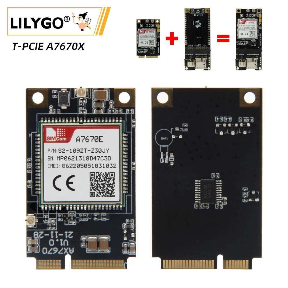 ลิลลี่โก® TTGO T-PCIE A7670 4G ESP32-WROVER-B บอร์ดพัฒนา WIFI บลูทูธ SIM Series โมดูลเข้ากันได้กับ A