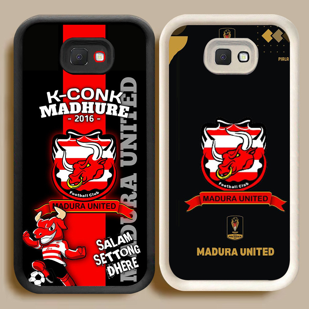 BI87 Madura United FC Casing สําหรับ Samsung Galaxy J6 J7 Pro J4 J2 Prime Plus White Black