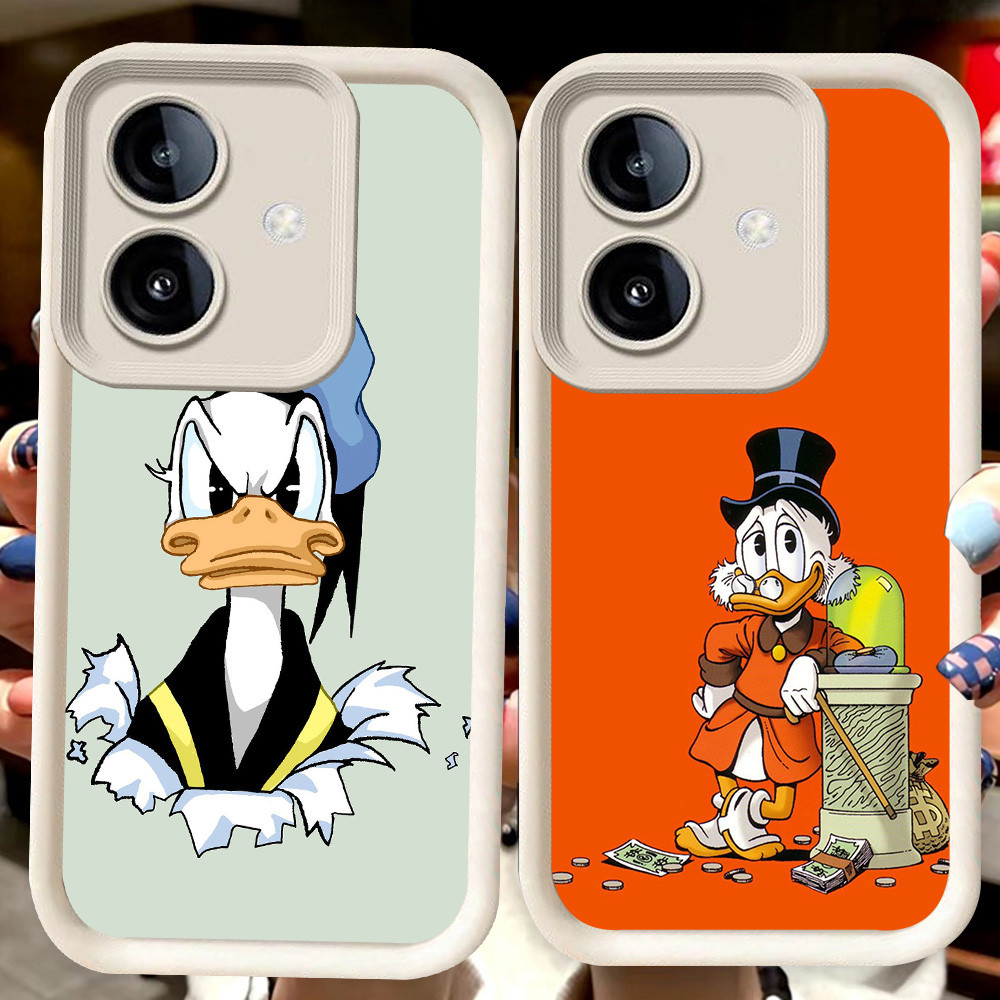 H128 โดนัลด์ดั๊กปลอกสีขาวสําหรับ OPPO A3X A3 A79 A5 A5X A5I Pro 2025 5G