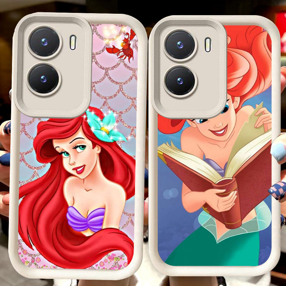 H68 Ariel Mermaid White Casing สําหรับ VIVO Y35 Y75 Y01 Y55 Y22 iQOO 13 Z10 T4 Z9X Y15s Y22s Y56 Y15