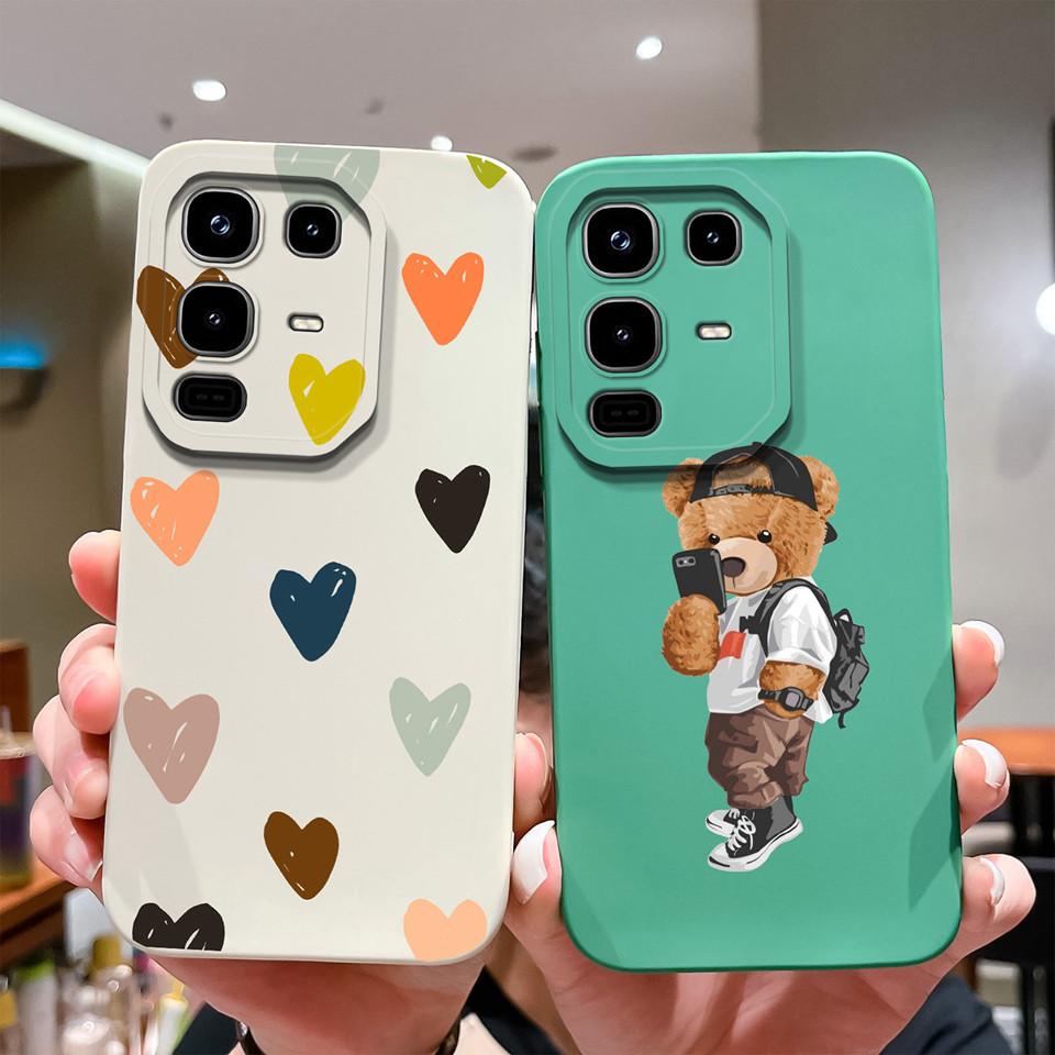 สําหรับ Infinix Note 50 50X 50S 50 Pro 50 Pro Plus สีสัน Love Heart Square กันกระแทกลื่นทนทานสําหรับ Infinix หมายเหตุ 50X หมายเหตุ 50S ซิลิโคน Capa ฝาครอบ