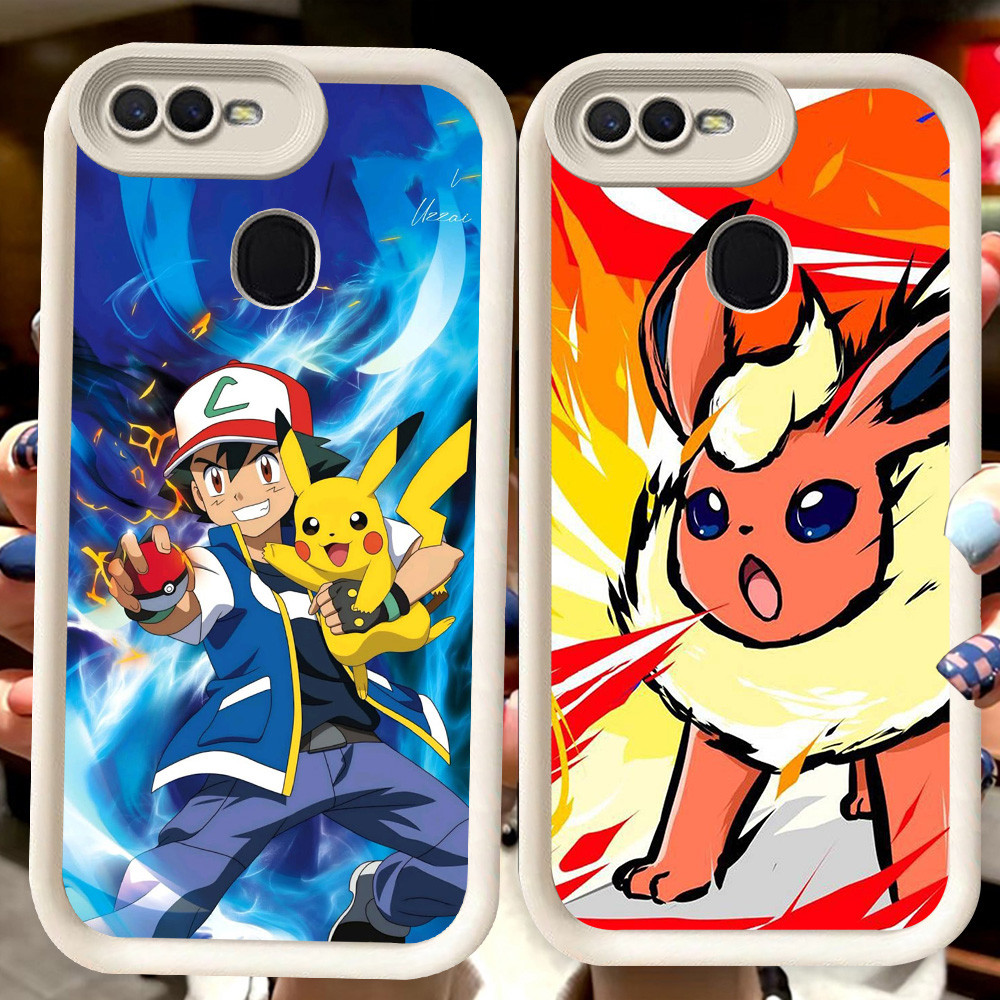 H100 PokemonปลอกสีขาวสําหรับOPPO F9 A12s A5S A1K A5 A3S A12E A7 A12 F7 F5 Pro