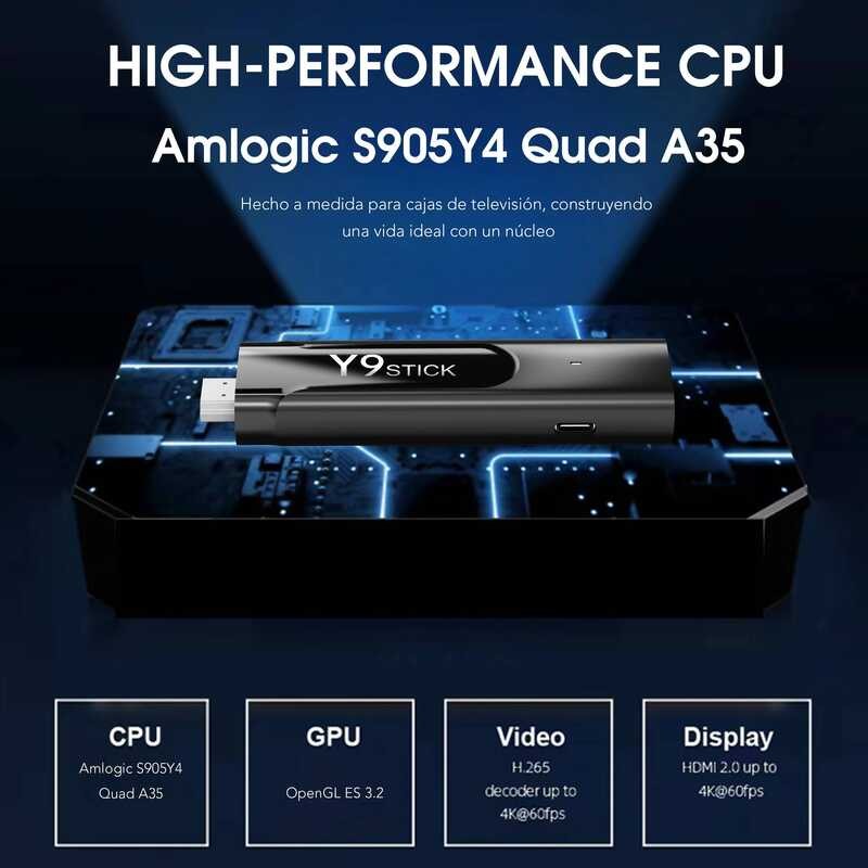 กล่องสมาร์ททีวี ☢ ATV Mini TV Stick Android 11 Chromecast พร้อม Amlogic S905y4 Quad Core รองรับ