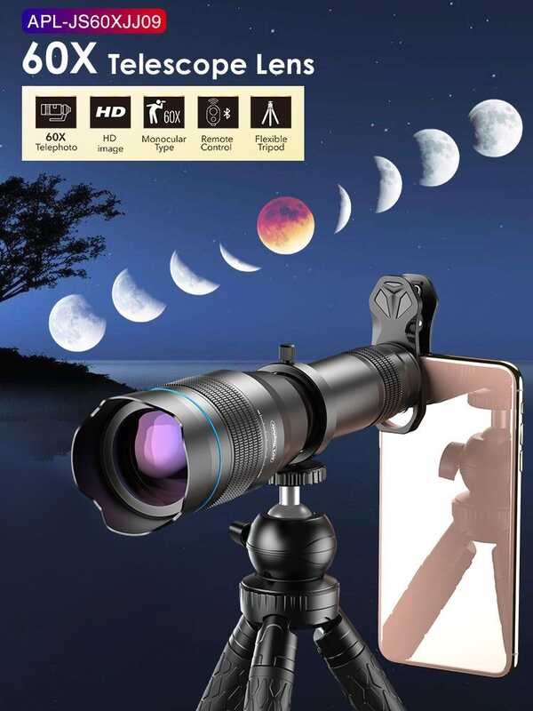 ▣ APEXEL HD 60X Telescope Ph Camera Lens Super Telephoto Zoom Monocular + Extendable Tripod Wit
