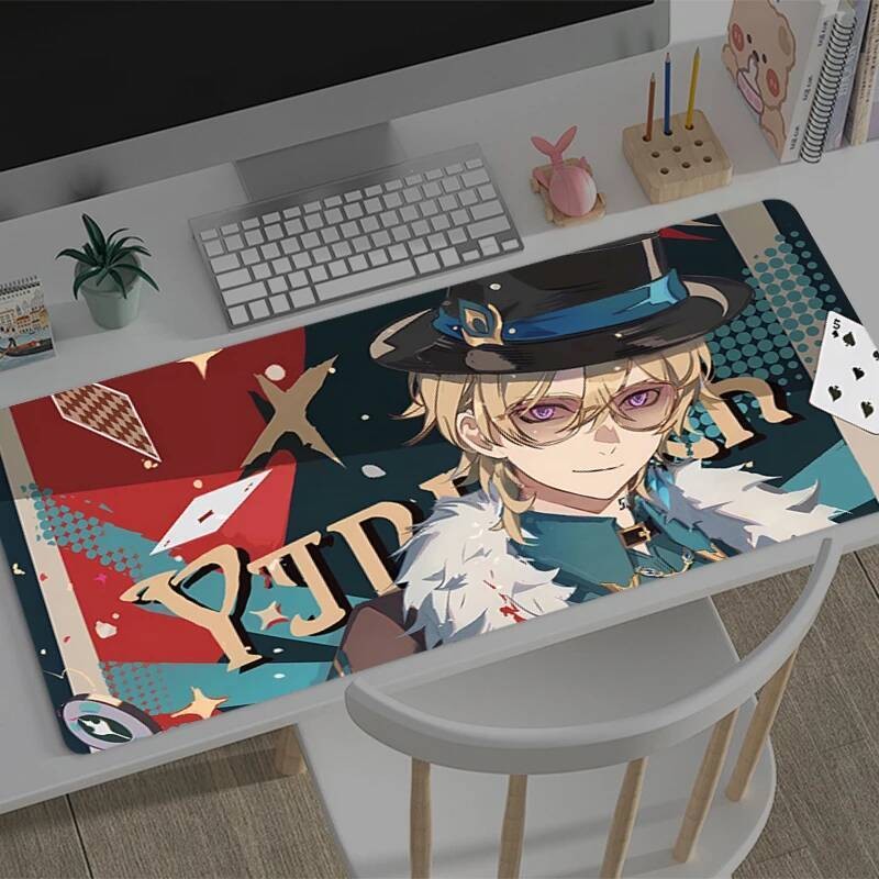 แผ่นรองเมาส์ Honkai: Star Rail Aventurine สํานักงานโต๊ะคอมพิวเตอร์แผ่นรองเม้าส์เบาะขนาดใหญ่ลื่น Desk