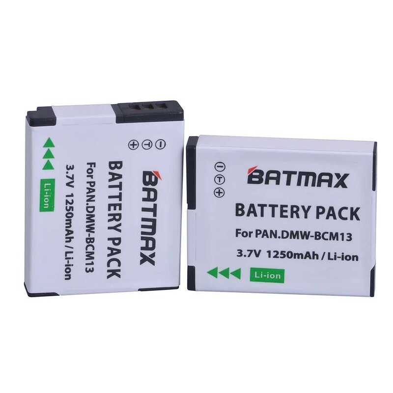 ▥ 2 PC Dmw-Bcm13e Dmw-Bcm13 Bcm13 แบตเตอรี่ + เครื่องชาร์จ LCD สําหรับ  Lumix Zs40 Tz6