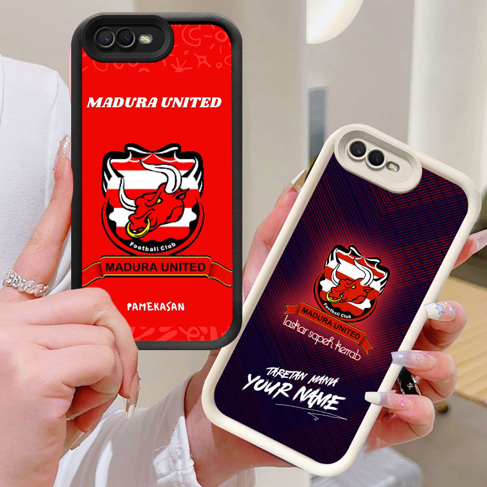 BI87 Madura United FC Casing สําหรับ OPPO A37 Realme C2s A39 A5 A12E C2 A3S A83 A1K สีขาวสีดํา