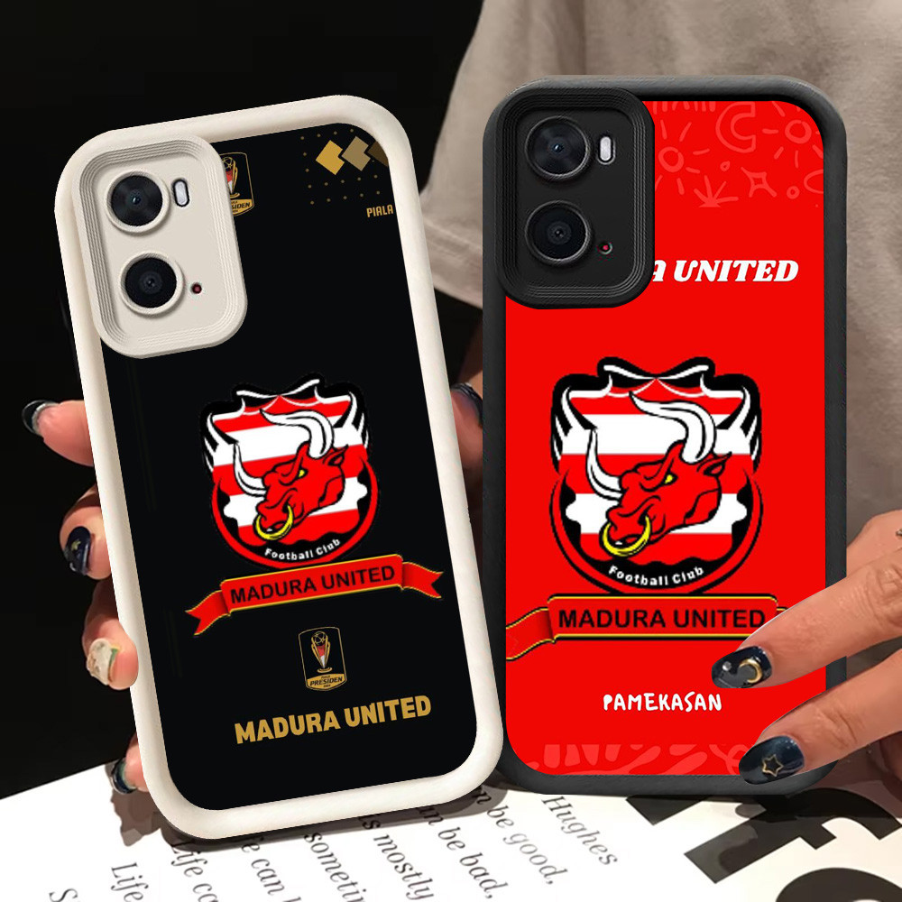 BI87 Madura United FC Casing สําหรับ OPPO A57 A57s A36 A76 A57e สีขาวสีดํา