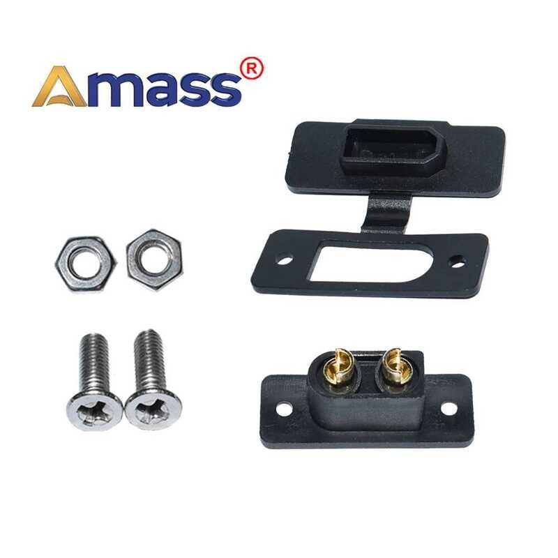 ❃ Amass Xt90e ปลั๊กต่อตัวเมีย Xt90e แบบติดตั้งได้พร้อมสกรูสำหรับเครื่องบินอาร์ซีสำหรับแ ❃