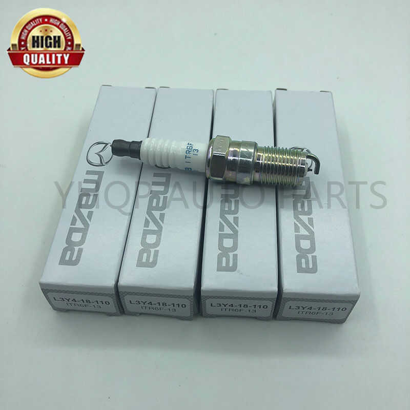 LY 4Pcs/Lot Iridium Spark Plugs L3y4-18-110 Itr6f-13 FOR MAZDA 3 6 FIESTA FOCUS EO VOO S40 V40 C30