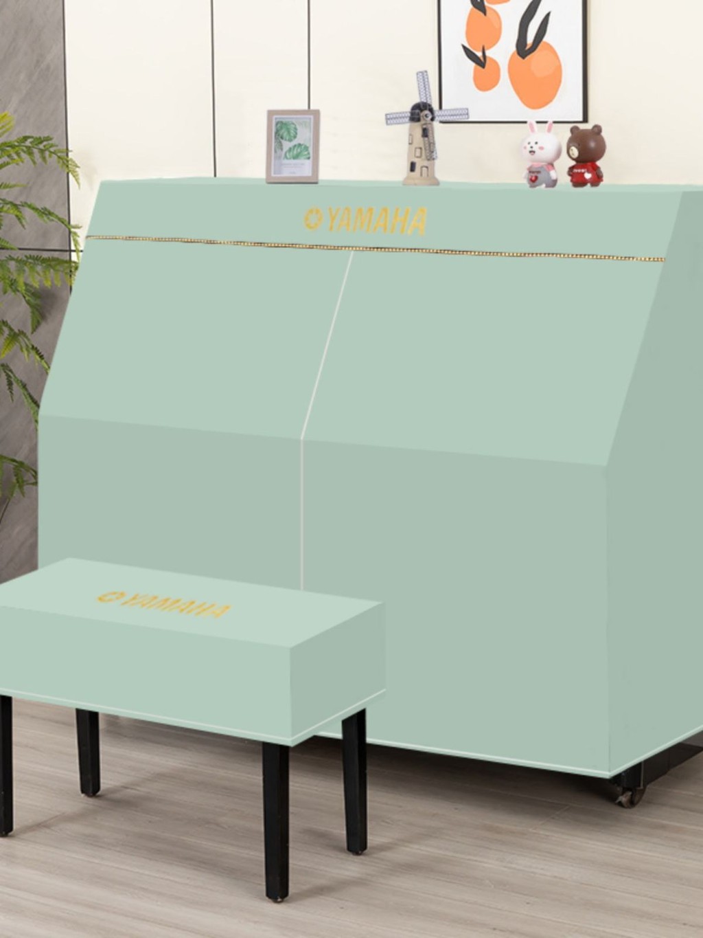 KAWAI เปียโนคลุมทั้งหมด Kawaii Yamaha Pearl River เปียโนผ้ากันน้ํากันฝุ่น Cat Catch