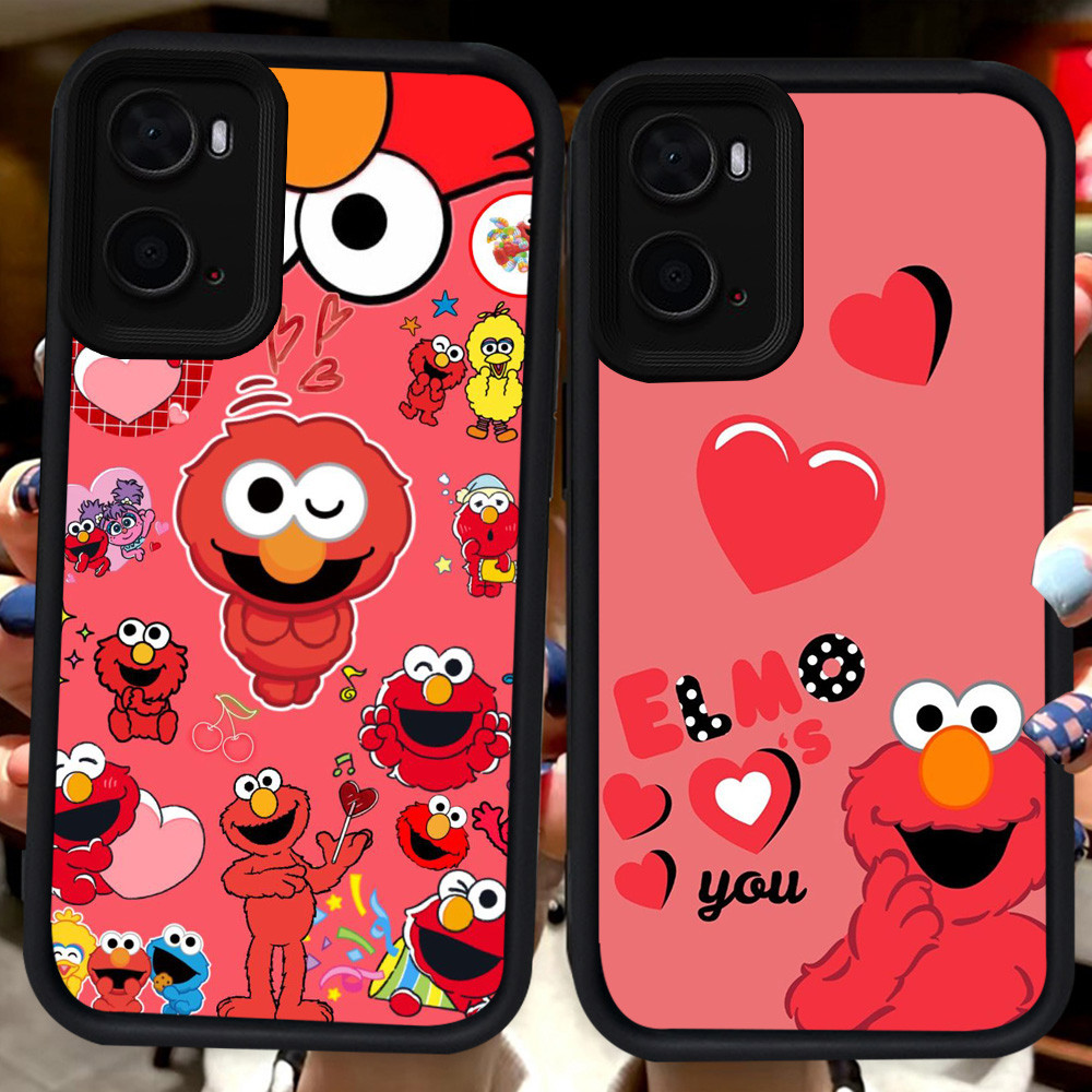 ปลอกสีดําสําหรับ OPPO A36 A57s A57 A96 A76 A77 A57e A77s H114 Sesame Street Elmo