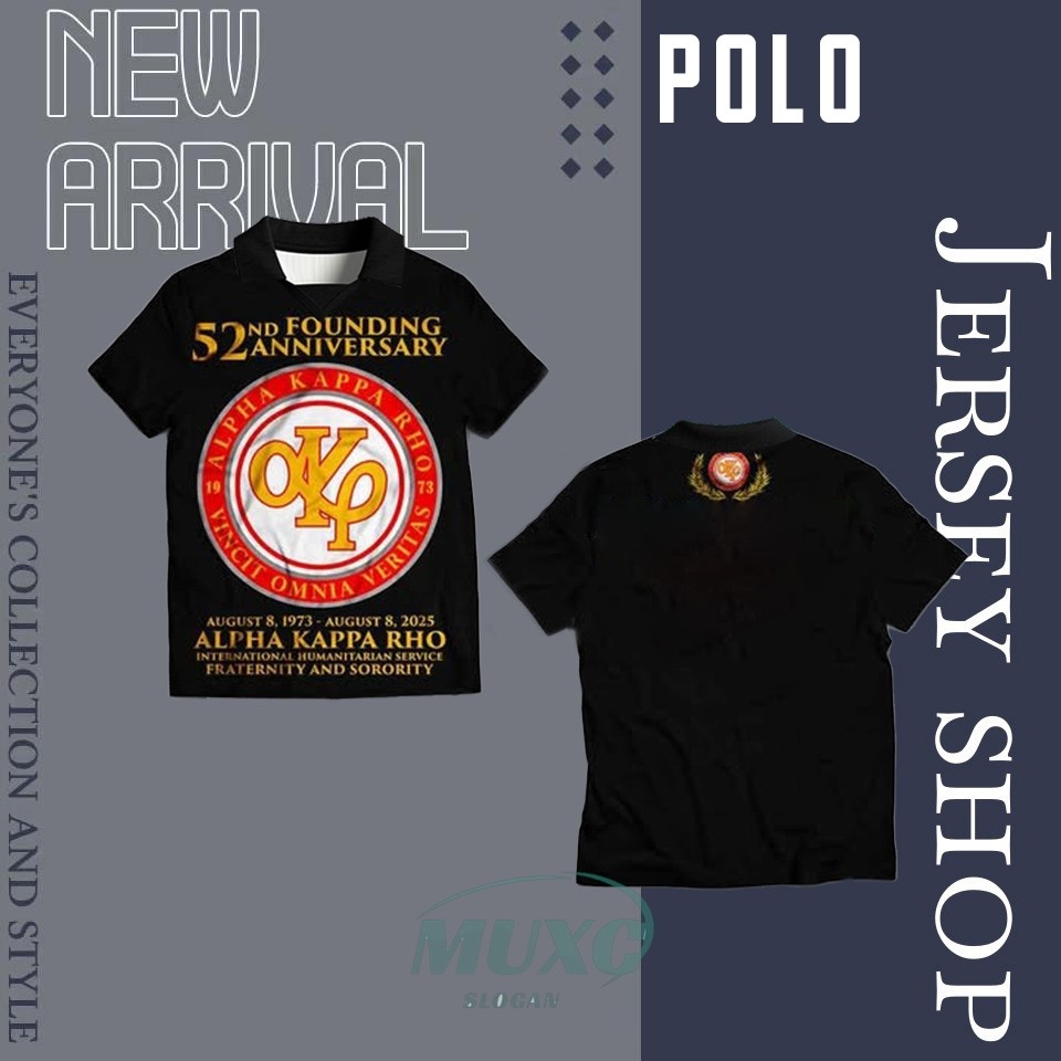 2025 ยี่ห้อใหม่ 52nd Anniversary AKP Alpha Kappa Rho Fully Sublimated Fraternity เสื้อ 3D พิมพ์เสื้อ