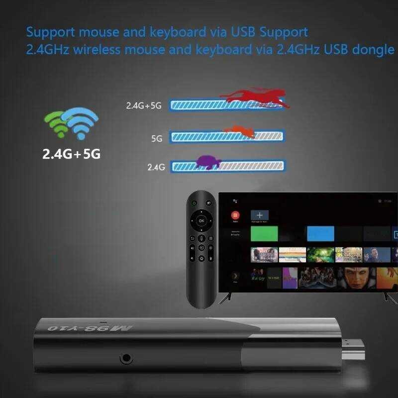 กล่องทีวี ★ M98-Y10 ATV สมาร์ท Android 13 TV Stick Allwinner H618 2.4G 5G Dual Wifi 6 Bt5.0 2Gb