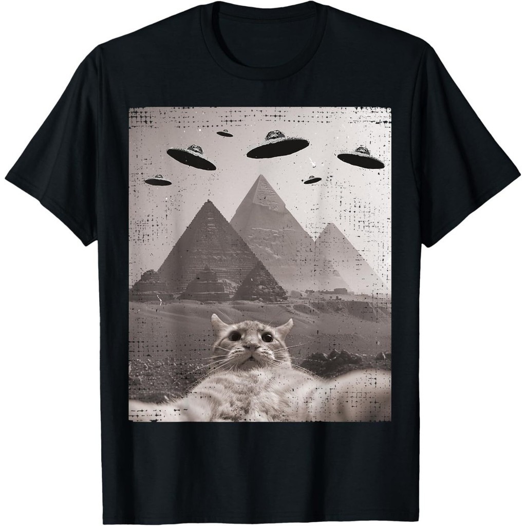 Cat UFO Meme - เซลฟี่แมวตลกกับเสื้อยืด UFO
