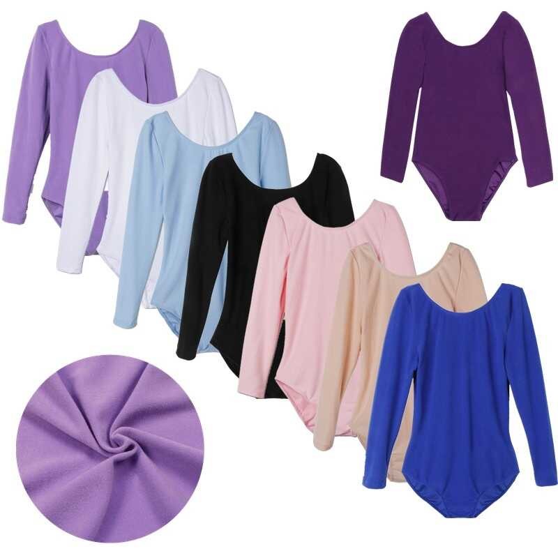 LY Kid Girls Ballet Dance Leotard Ballerina Costumes Long Sleeve Dance Suit Gymnastics Leotard For