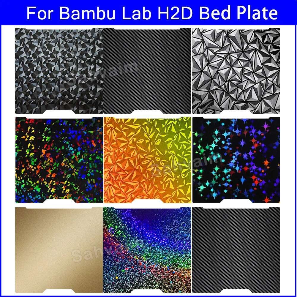 สําหรับBambu Lab H2dเตียงสองด้านBambulab Smooth Buildแผ่น 350x320 HiqhคุณภาพสําหรับBambu Lab H2Dอุปก