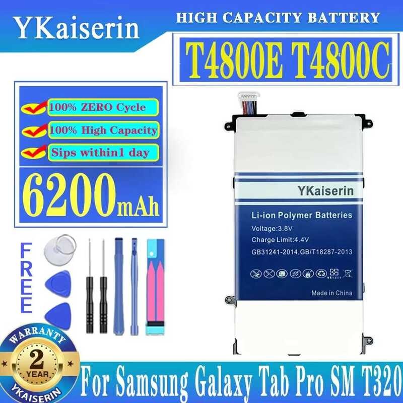 Tablet Battery Lightweight T4800E T4800C 6200mAh For Samsung Galaxy Tab Pro 8.4 SM T320 T321 T325