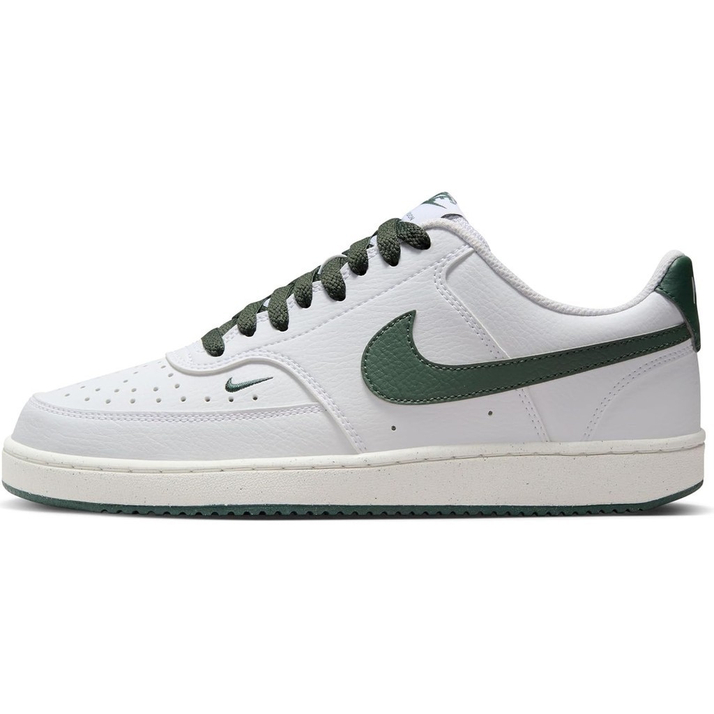 ♞,♘2025 รองเท้าผู้หญิง Nike Court Vision Low Next Nature (FV9952-101, White/Saladium Green/Sail/Vin