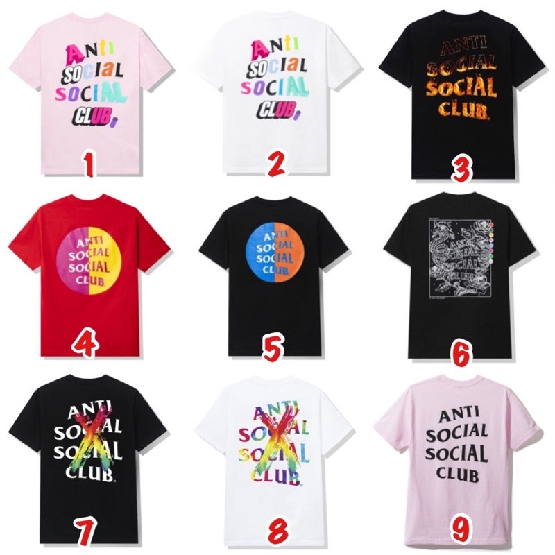 ♞,♘,♙[แท้100%] เสื้อยืดแขนสั้น ANTI SOCIAL SOCIAL CLUB WHF
