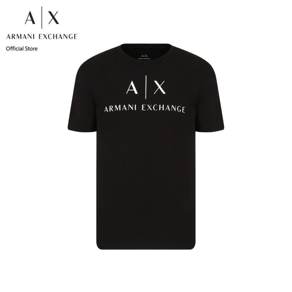 ♞,♘,♙Armani Exchange เสื้อยืดผู้ชาย รุ่น 8NZTCJ-Z8H4Z-1200 - สีดำ WHF