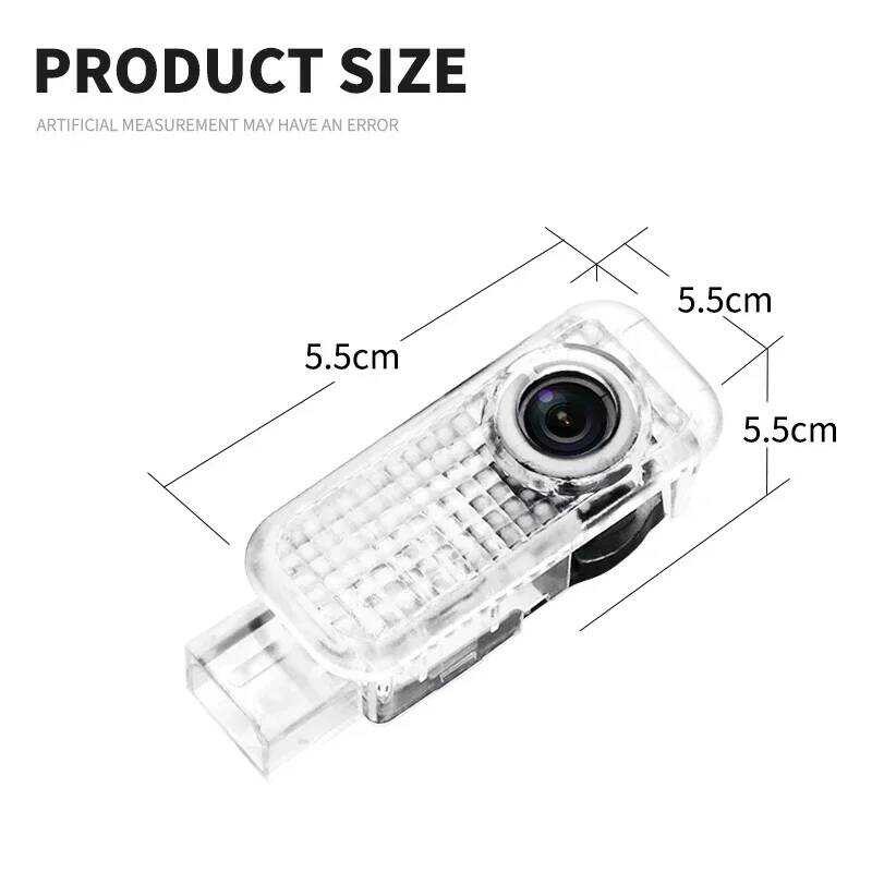 ▥ 2ชิ้นการออกแบบสัญลักษณ์ประตูรถยนต์ LED สำหรับรถ Audi Q3 8U Q5 8R Q7 4L Q8 A4 B5 B6 B7 B8 A7 C