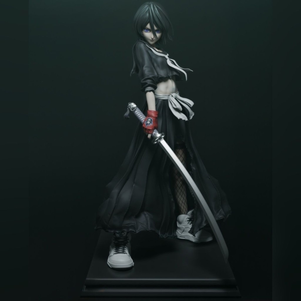 1/10gk Death God of Death, Rukia White Model 3d Print, Rukia DIY รูปแบบการเคลือบรูปแบบใหม่