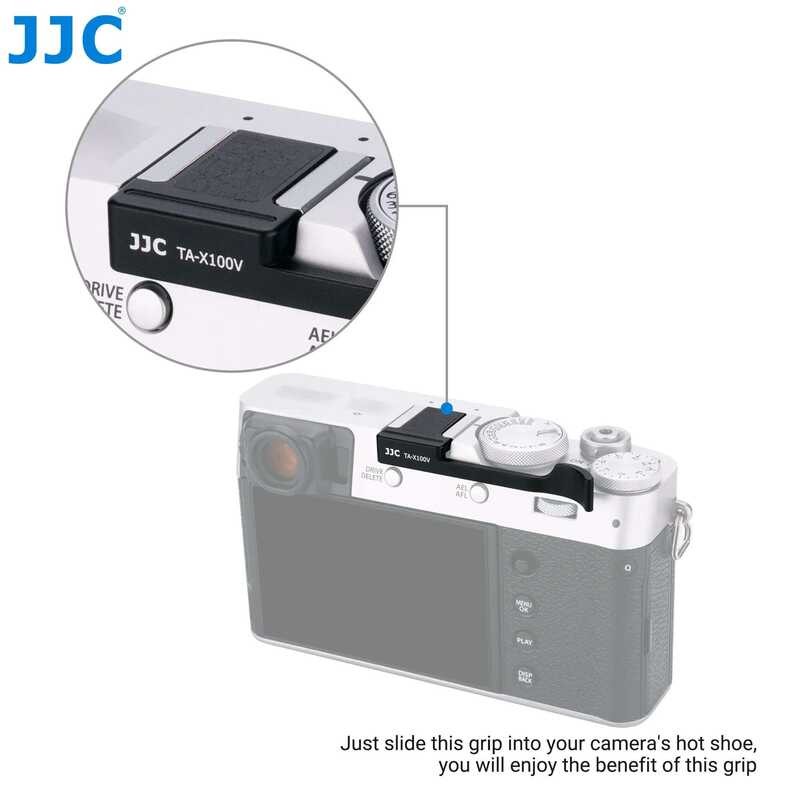 ❃ JJC Thumb UP โลหะจับสำหรับ Fujifilm X100vi ฟูจิ X-E4 Xe4 X-E3 Xe3 X100v ที่วางนิ้วหัวแม่มือ X ❃