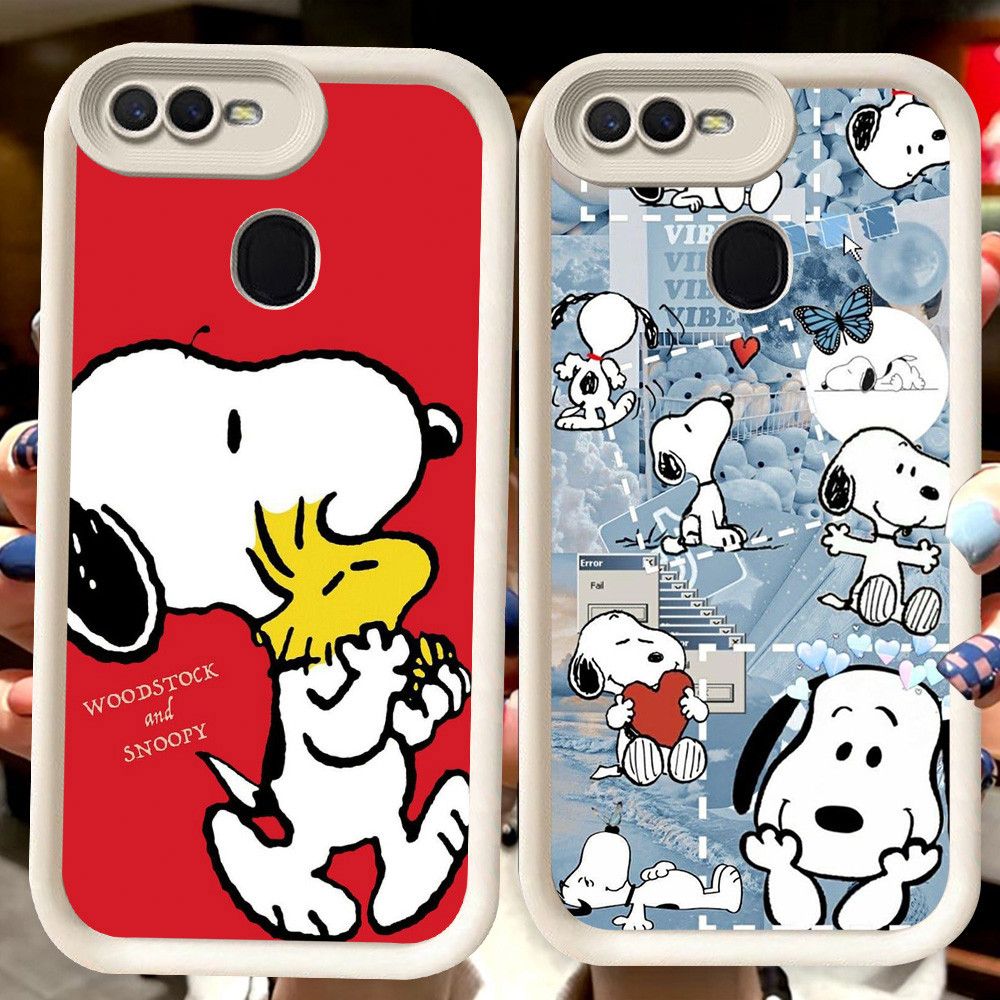 H87 SnoopyปลอกสีขาวสําหรับOPPO F9 A12s A5S A1K A5 A3S A12E A7 A12 F7 F5 Pro A11K