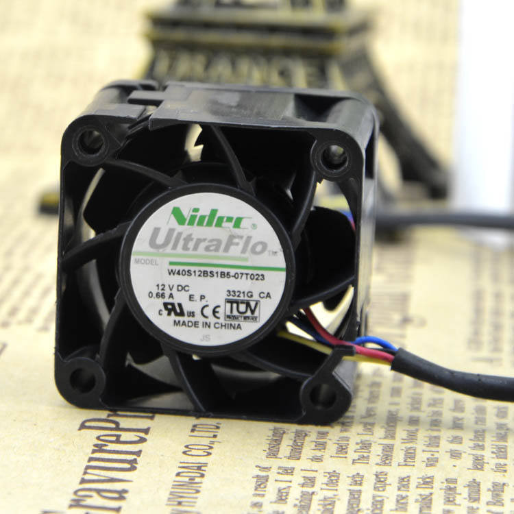 พัดลมแชสซี Nidec W40S12BS1B5-07T023 12V 0.66A 4 ซม.