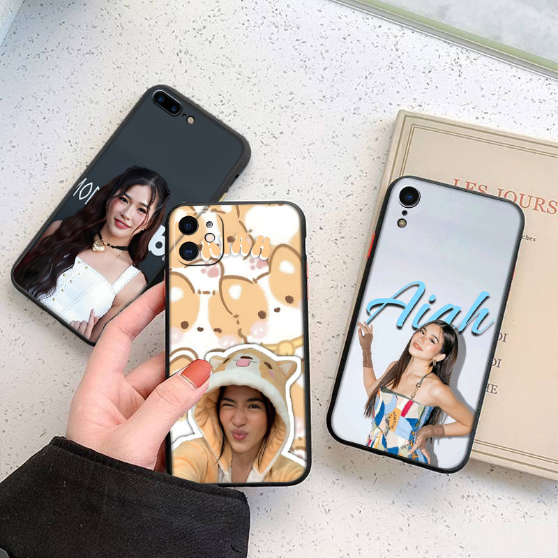 เคสโทรศัพท์สีดําแบบนุ่มสําหรับ iPhone 5 6S SE X XS Max XR 6 7 8 Plus 33EF Bini Aiah Cover