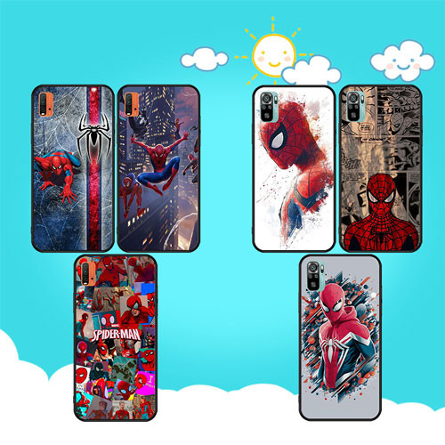 สีดํานุ่ม Samsung Galaxy S7 S7 Edge S8 S8 Plus S9 S9 Plus S10 S10E S25 S25 Ultra Spider Man เคสโทรศั