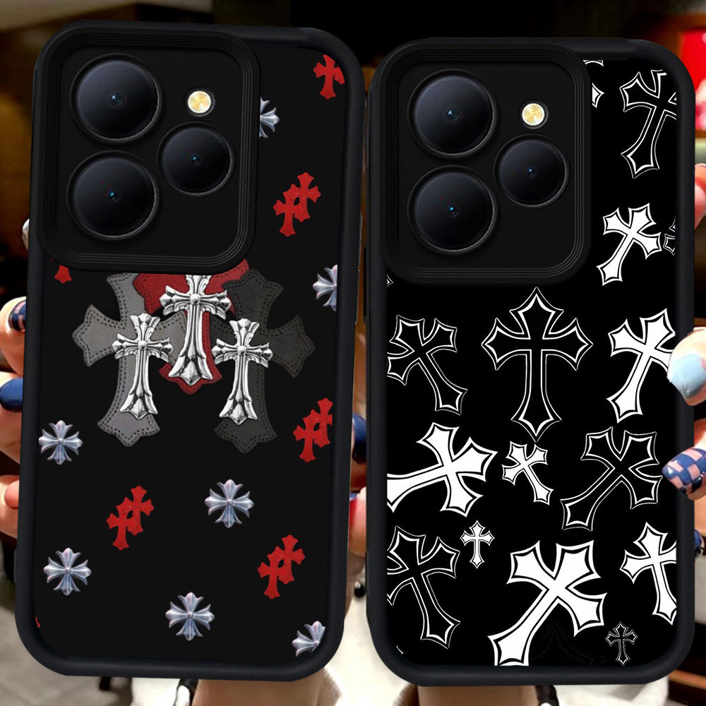 ปลอกสีดําสําหรับ ITEL S23 RS4 A80 A50 P55 P65 A90 A70 5G City 100 H115 Chrome H-Hearts