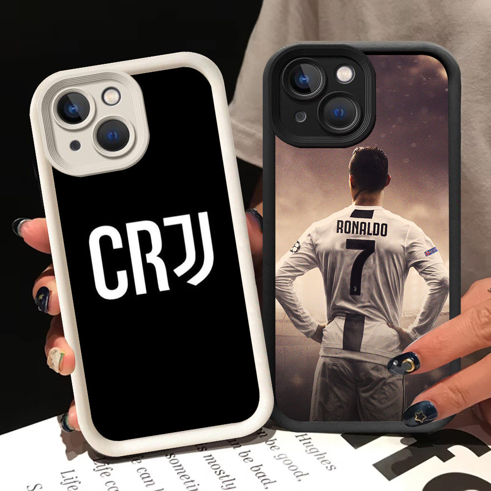 BI12 CR7 Ronaldo Casing สําหรับ iPhone 14 7 13 8 Plus Pro Max สีขาวสีดํา